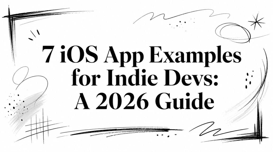 7 iOS App Examples for Indie Devs: A 2026 Guide