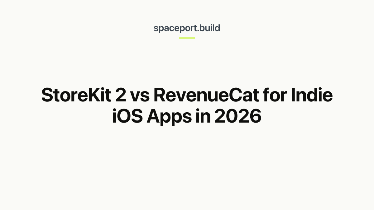 StoreKit 2 vs RevenueCat for Indie iOS Apps in 2026